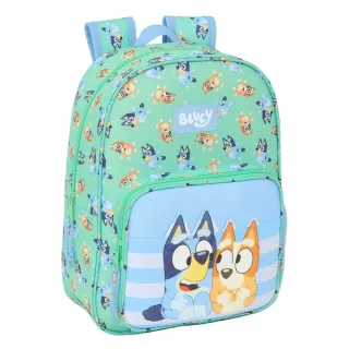 Safta Bluey Sisters Mochila Infantil - Adaptable a Carro - Portabotellas - Hombreras Acolchadas - Bolsillo Frontal - 10L - 260x110x340mm - Color Azul