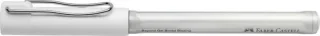 Faber-Castell Artsy Beyond Boligrafo de Tinta Gel - Punta de 1mm - Trazo de 0.6mm - Zona de Agarre Engomada - Color Blanco · Pack de 12 uds.