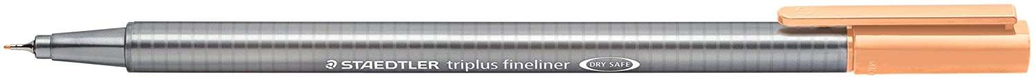 Staedtler Triplus Fineliner 334 Rotulador de Punta Fina - Trazo de 0.3mm - Tinta Base de Agua - Color Melocoton · Pack de 10 uds.