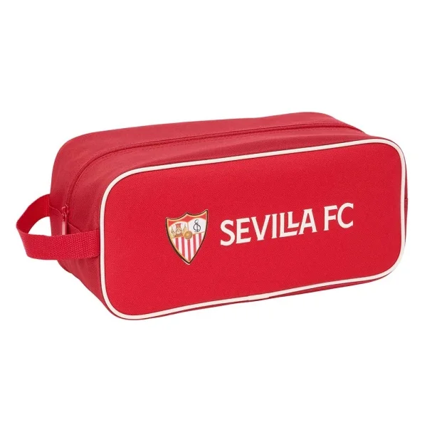 Safta Sevilla FC Zapatillero - Asa Lateral - Impermeable - 7L - 340x140x150mm - Color Rojo