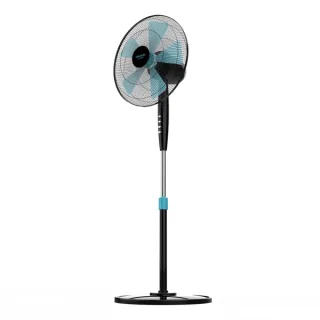Cecotec EnergySilence 510 Ventilador de Pie con 5 Aspas - Potencia de 40W - Diametro de 40cm - 3 Velocidades - Oscilacion Automatica - Altura Ajustable 110-130cm - Motor de Cobre - Color Neg