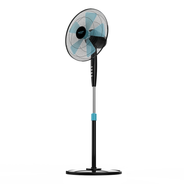 Cecotec EnergySilence 510 Ventilador de Pie con 5 Aspas - Potencia de 40W - Diametro de 40cm - 3 Velocidades - Oscilacion Automatica - Altura Ajustable 110-130cm - Motor de Cobre - Color Neg