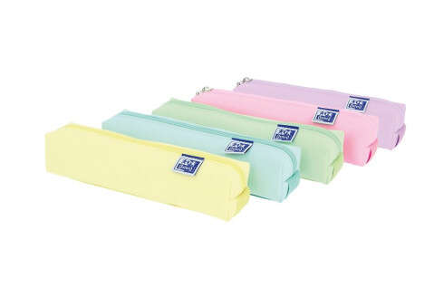 Oxford Kangoo Live & Go Estuche Cuadrado Pequeño - Material Esponjoso - Goma Elastica para unirlo al Cuaderno - Colores Surtidos Pastel · Pack de 5 uds.