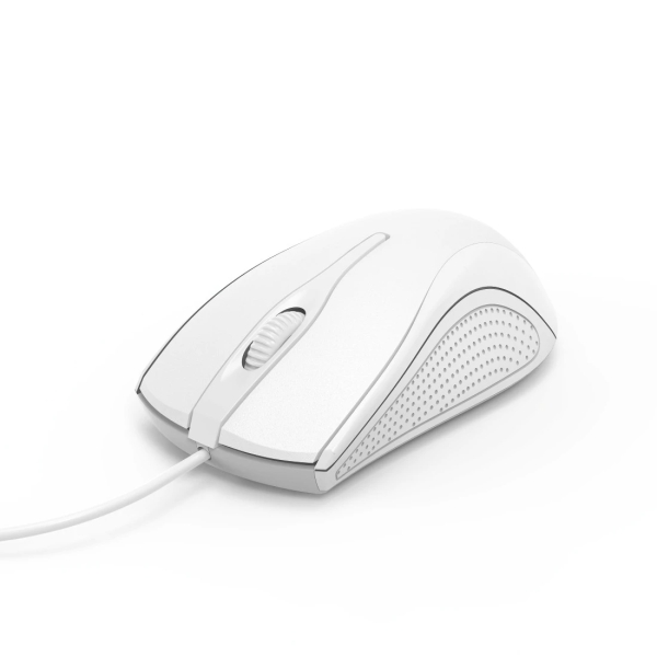 Hama Mc-200 Raton Optico 1000dpi - Cable 150cm - 3 Botones - Uso Ambidiestro - 6.4x3.7x11.4cm - Color Blanco