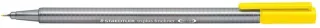 Staedtler Triplus Fineliner 334 Rotulador de Punta Fina - Trazo de 0.3mm - Tinta Base de Agua - Color Amarillo · Pack de 10 uds.