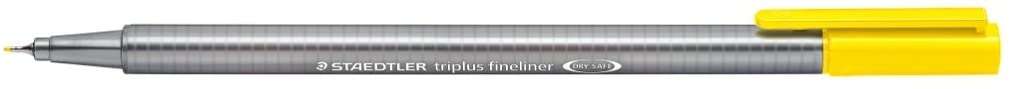 Staedtler Triplus Fineliner 334 Rotulador de Punta Fina - Trazo de 0.3mm - Tinta Base de Agua - Color Amarillo · Pack de 10 uds.