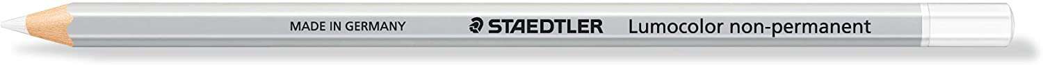 Staedtler Lumocolor 108 Lapiz de Color Hexagonal - Especial para Superfiices Lisas - Marcado Opaco - Color Blanco · Pack de 12 uds.