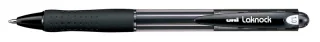 Uni-ball Laknock SN-100(10) Boligrafo de Tinta Base Aceite - Punta de Bola 1mm - Tinta Suave y Duradera - Cuerpo de Plastico - Color Negro · Pack de 12 uds.