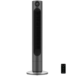 Cecotec EnergySilence 800 Skyline Smart Ventilador de Torre de 36" de Altura - 60W - Control Tactil - Temporizador - Oscilacion 60º - Pantalla LED - Asa de Transporte - Color Negro y Gris