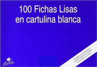 Mariola Pack de 100 Fichas Lisas Nº5 para Fichero - Medidas 215x160mm - Color Blanco