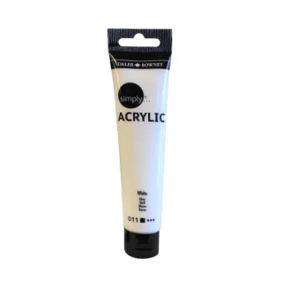Daler Rowney Simply Pintura Acrilica - Tubo de Plastico - 75ml - Color Blanco