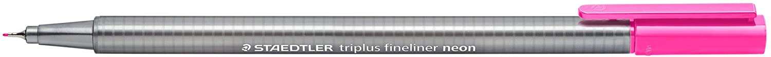 Staedtler Triplus Fineliner 334 Rotulador de Punta Fina - Trazo de 0.3mm - Tinta Base de Agua - Color Rosa Neon · Pack de 10 uds.