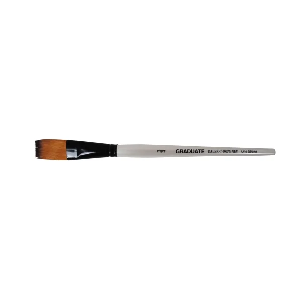 Daler Rowney Graduate Pincel Multitecnica - Pelo Sintetico - Mango Corto - Plano Extralargo 3/4" · Pack de 3 uds.