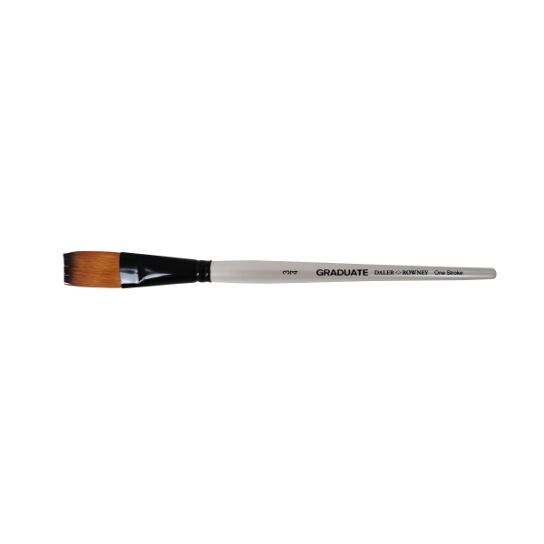 Daler Rowney Graduate Pincel Multitecnica - Pelo Sintetico - Mango Corto - Plano Extralargo 3/4" · Pack de 3 uds.