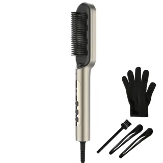 Cecotec InstantCare Lisse IonTech Cepillo Alisador - Alisado con Iones - 9 Niveles de Temperatura - Ceramico - Guante y Clips - Control Termico - Seguro y Resistente - Color Blanco