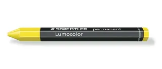 Staedtler Lumocolor Permanent Omnigraph 236 Cera Permanente Hexagonal - Resistente al Agua - Diametro 12mm Aprox - Color Amarillo · Pack de 12 uds.