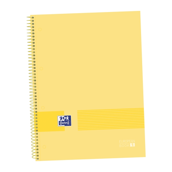 Oxford & You Europeanbook A4+ Tapa Extradura - Cuaderno de 80 Hojas - Tamaño A4+ - Diseño Banana · Pack de 5 uds.
