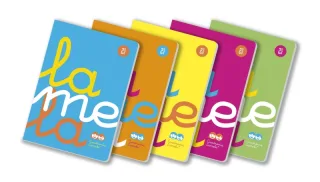 Lamela Pack de 5 Libretas Grapadas con 50 Hojas de 90g/m2 con Margen - Formato A4 - Pauta Cuadrovia de 2.5mm - Cubierta de Polipropileno Fluorescente - Papel Offset Blanco Extra - Colores Su