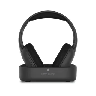 Energy Sistem SoundReel TV Auriculares Para TV - Conexion RF, Bluetooth, Optico y Jack - Hasta 18h de Bateria - Compatible Con Todos los TV - Color Negro