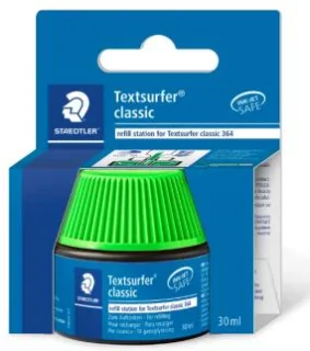 Staedtler Bote de Tinta para Recarga Marcador Textsurfer 364 - Capacidad 30ml - Color Verde