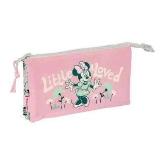 Safta Minnie Mouse Minty Portatodo - Cremallera - Bolsillo Interior - 0.60L - 220x30x120mm - Color Rosa Pastel