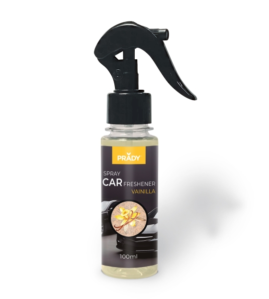 Prady Ambientador Coche Vainilla - Frasco de 100 ml - Spray Pulverizador