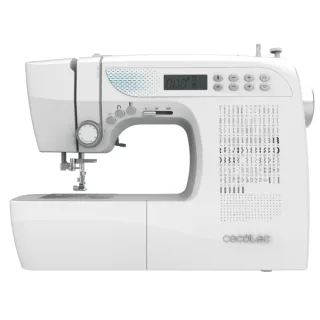 Cecotec BelleCouture 21500 Maquina de Coser Profesional - Pantalla LCD - 215 Puntadas Variadas - Enhebrado Automatico - Luz LED - Doble Elevacion Del Prensatelas - Accesorios Incluidos - Col