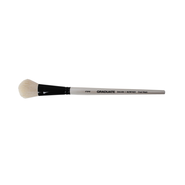 Daler Rowney Graduate Pincel Acuarela - Pelo de Cabra Natural - Mango Corto - Oval Lavis 3/4" · Pack de 3 uds.