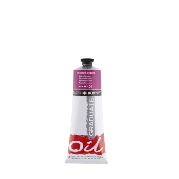 Daler Rowney Graduate Pintura al Oleo - Tubo de Aluminio - 220ml - Color Magenta Permanente