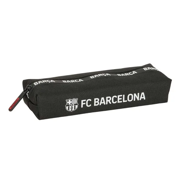 Safta F.C.Barcelona Portatodo - Cremallera - Goma Elastica - Compacto y Ligero - 0.53L - 220x70x40mm - Color Negro