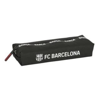 Safta F.C.Barcelona Portatodo - Cremallera - Goma Elastica - Compacto y Ligero - 0.53L - 220x70x40mm - Color Negro