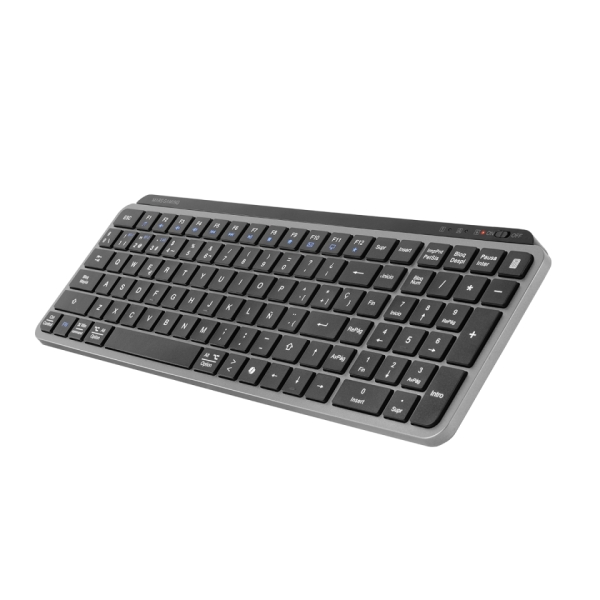 Mars Gaming MK-SILENKEYS Teclado Completo Inalambrico - Bluetooth - Disposicion Portuguesa QWERTY PT - 720mAh - Teclas Silenciosas de Perfil Bajo - Accesos Directos - 384x132x24mm - Color Negro