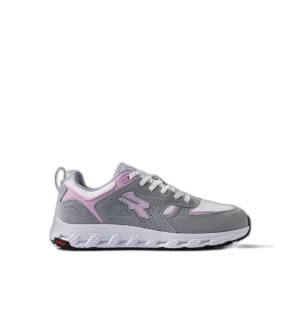 Upower Jackie Calzado de Seguridad Bajo - Talla 35 - Proteccion OB e FO SR - Color Gris/Rosa