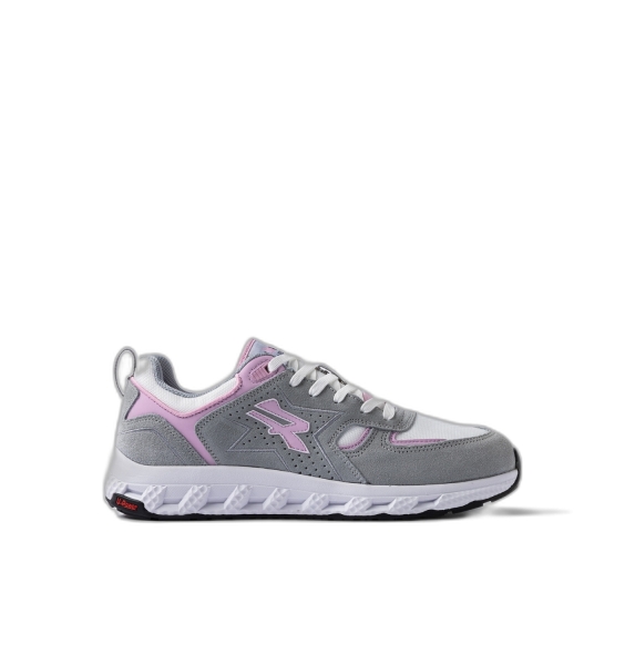 Upower Jackie Calzado de Seguridad Bajo - Talla 35 - Proteccion OB e FO SR - Color Gris/Rosa