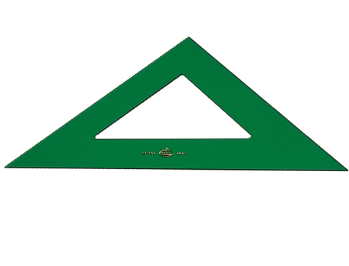 Faber-Castell Escuadra Tecnica 32cm - Sin Graduacion - Color Verde Transparente · Pack de 10 uds.