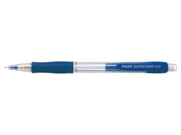 Pilot Portaminas SuperGrip H185 - Trazo 0.5mm - Mina HB - Cuerpo Azul · Pack de 12 uds.