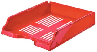 Esselte Transit Bandeja Portadocumentos - Formato Vertical o Escalonada A4 - Espacio para Etiqueta Identificativa - Color Rojo · Pack de 10 uds.