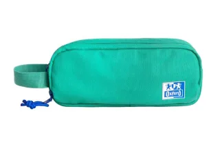 Oxford B-Smart Estuche Portatodo - 3 Compartimentos - Asa Lateral - Fabricado en Material Reciclado - Color Turquesa