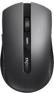 Rapoo 7200M Raton Inalambrico - Bluetooh y 2.4GHz - 1600 DPI - Autonomia 9 Meses - Color Negro