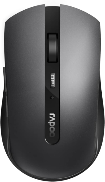 Rapoo 7200M Raton Inalambrico - Bluetooh y 2.4GHz - 1600 DPI - Autonomia 9 Meses - Color Negro
