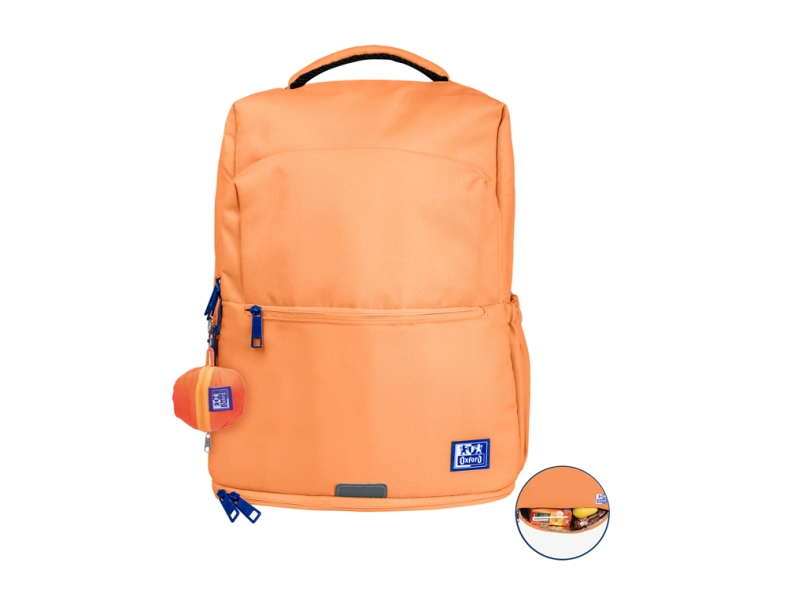 Oxford B-Out Mochila 30L - Tamaño 42x30x15cm - Bolsillo Acolchado - Asa Superior - Funda para Lluvia - Poliester Reciclado RPET - Color Melocoton