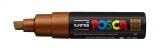 Posca PC-8K Marcador de Pintura - Punta Biselada Acrilica 8mm - Linea Gruesa - Tinta Base al Agua - No Permanente - Resistente a la Luz - Color Bronce · Pack de 6 uds.