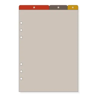 Finocam R1062 Separadores Superiores para Agendas Open - 3 Solapas - Formato 1000 - 155x2x225mm - PVC - Color Marron