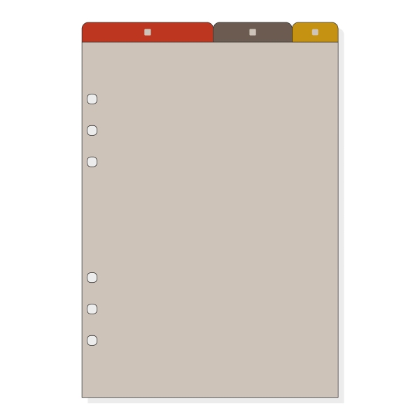 Finocam R1062 Separadores Superiores para Agendas Open - 3 Solapas - Formato 1000 - 155x2x225mm - PVC - Color Marron