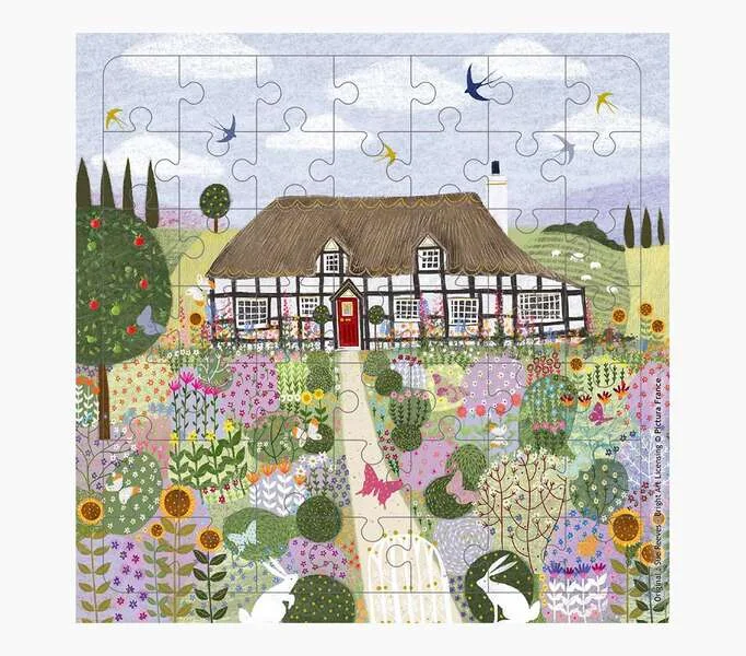 Pictura Tarjeta Puzzle - 15.5x15.5cm - Tematica Casa de Campo - 49 Piezas - Incluye Tarjeta Plegada y Sobre Blanco - Certificacion FSC