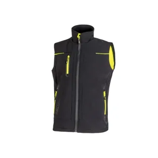 Upower Universe Chaleco Softshell Impermeable - Talla 2XL - Transpirable y Resistente al Viento, Forro Micropolar, Cremallera Impermeable, Bolsillo Free Sound, Detalles Reflectantes, Protecc