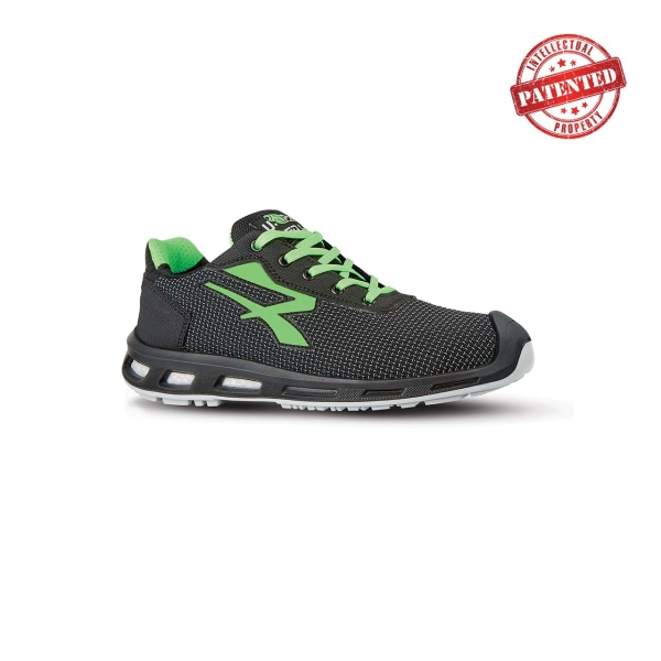 Upower Strong S ESD Calzado de Seguridad - Talla 38 - Puntera AirToe Aluminium, Sistema Antipinchazos, Alta Resistencia a la Abrasion, Suela Infinergy, Proteccion S3S CI FO SR - Color Gris O