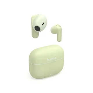 Hama Freedom Light II Auriculares con Microfono Omnidireccional - Bluetooth - Autonomia hasta 20h - Rango 10m - Asistente de Voz - Carga por USB-C - Color Menta