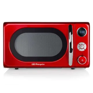 Orbegozo MIG 2042 Microondas Vintage Multifuncion - Potencia 700W/900W - 10 Niveles de Potencia - Grill de Cuarzo - Temporizador Digital - Diseño Retro Años 60 - Facil Limpieza - 20L de Capa