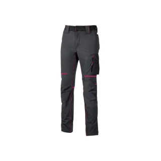 Upower World Lady Pantalon de Tejido U-4 - Talla 2XL - Resistente y Transpirable, Secado Rapido, Multiples Bolsillos Funcionales, Ajuste Retractil, Detalles Reflectantes, Proteccion DPI1 - C